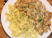 Geschnetzeltes mit Weinkruste - Rezept