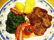 Spinat mit Knusperspeck - Rezept