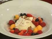 Cheesecake mit Obstsalat - Rezept