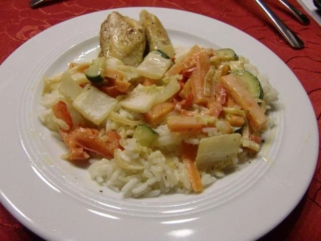 Hähnchenbrust mit Chinakohlgemüse - Rezept