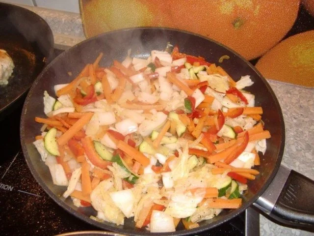 Hähnchenbrust mit Chinakohlgemüse - Rezept - Bild Nr. 8