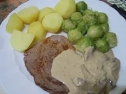 Rinderminutensteak mit Champignonsosse - Rezept