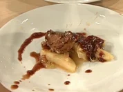 Rezept: Asiatisch zubereitete Entenleber mit Soja und Bergpfirsich a la Kim Asiatisch zubereitete Entenleber mit Soja und Bergpfirsich a la Kim - Rezept