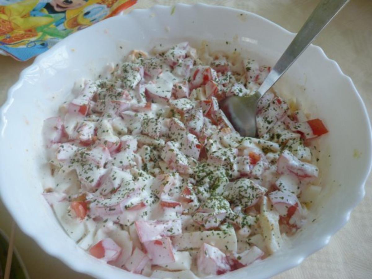 Würziger Schinken-Käse-Salat - Rezept
