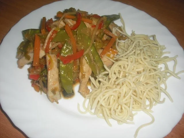 Chinesisches Gemüse mit Putenbruststreifen - Rezept