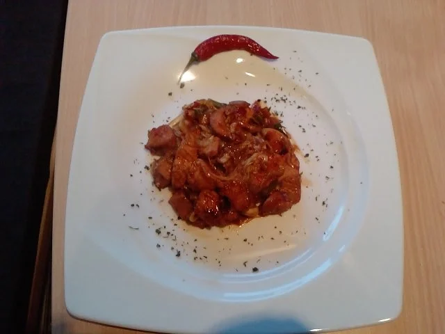 Rezept: Verkohlte chinesische scharfe Pute Verkohlte chinesische scharfe Pute - Rezept