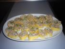 Käse - Zwiebel - Rolle mit Schinken - Rezept