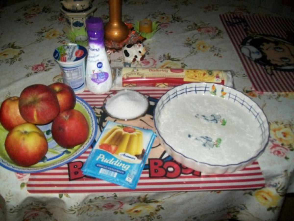 Schneller Blätterteig- Apfelkuchen mit Vanillepudding - Rezept - Bild Nr. 5