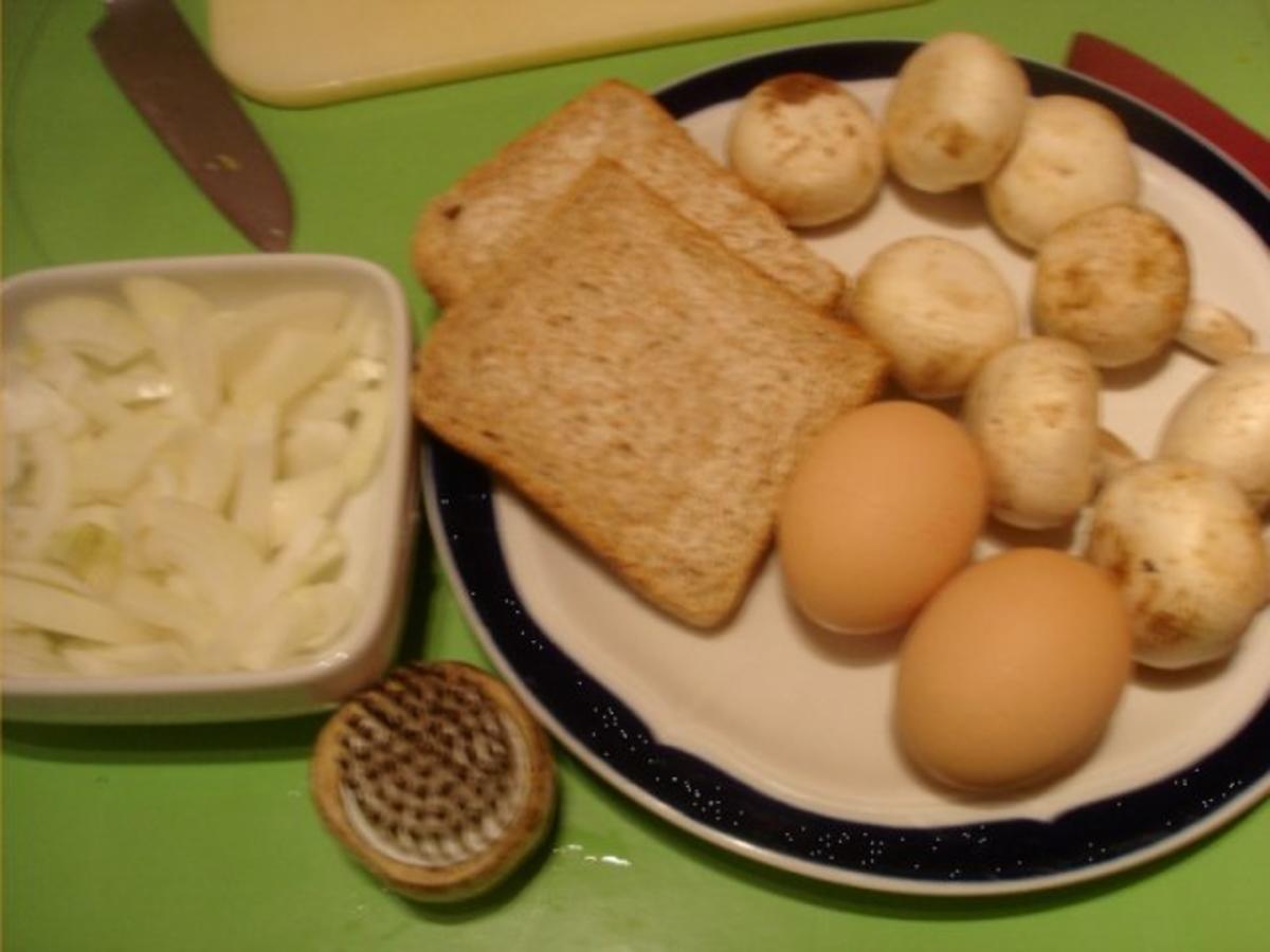 Spiegelei-Champignon-Toast - Rezept - Bild Nr. 3