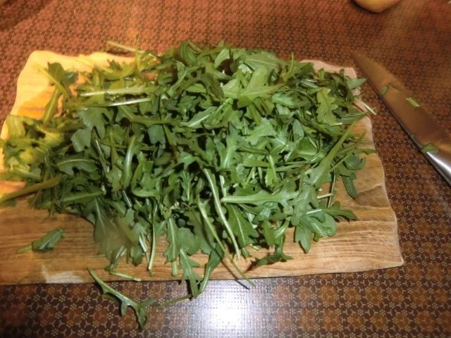 Tagliatelle mit Rucola, Lachs und Scampis - Rezept - Bild Nr. 4