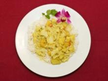 Alu phul gobhi paneer sabji (Blumenkohl und Kartoffeln mit frittiertem Frischkäse – Claudia Hiersche) - Rezept