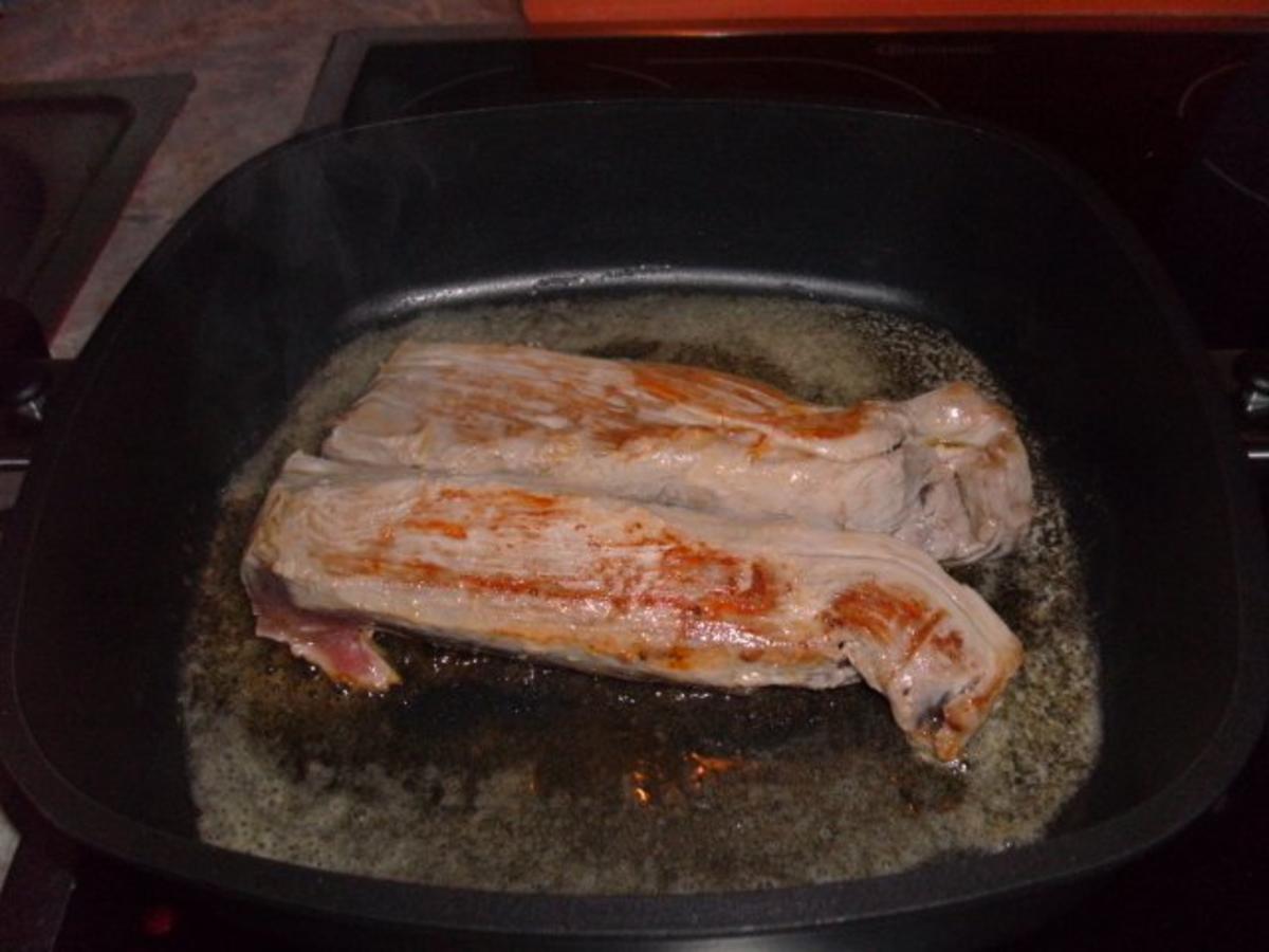 Schweinefilet mit Pfifferling Champignon Rahmsoße - einfach - 69 kcal/100g