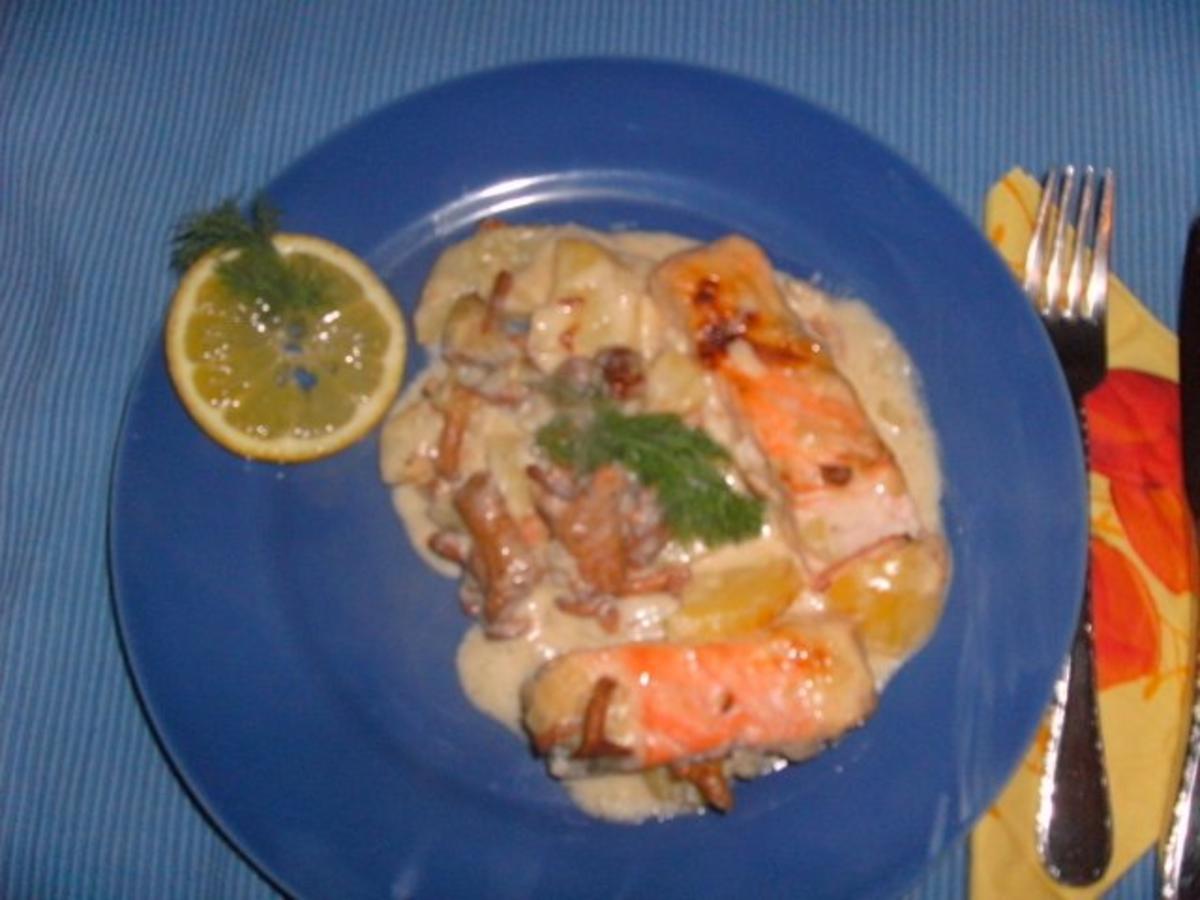 Bilder für Kartoffel-Lachs-Gratin - Rezept