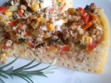 Rezept: Pikantes Backen: Makkaroni Hack-Torte Bild Nr. 5 Pikantes Backen: Makkaroni Hack-Torte - Rezept - Bild Nr. 5