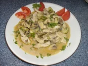 Hähnchengeschnetzeltes nach Züricher Art ...mit Zucchini - Rezept