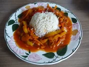 Fleischlos : Gemüsepfanne an Naturreis - Rezept