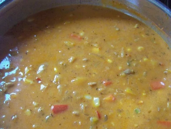 Zwiebel-Gyrossuppe mit Mais und Paprika - Rezept - Bild Nr. 6