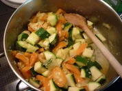 Pasta an Gemüse-/Sahnesoße - Rezept