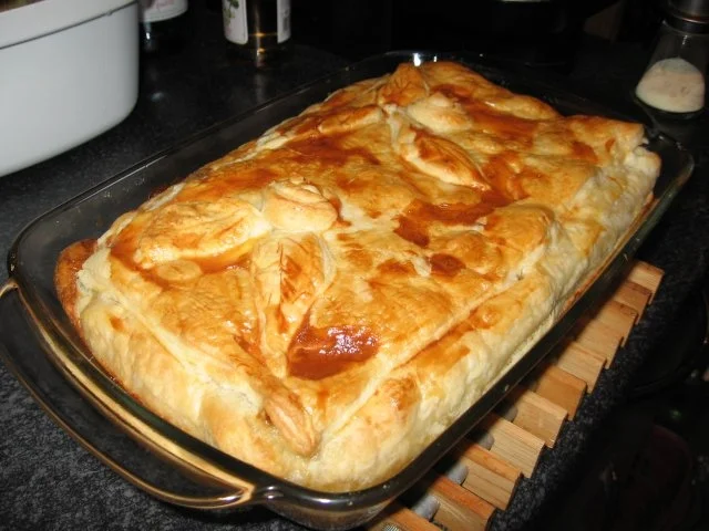 Hähnchenpastete mit Erbsensauce - Rezept - Bild Nr. 2