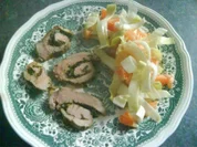 Kräuterfilet (kalt) mit fruchtigem Chicoréesalat mit Photo - Rezept