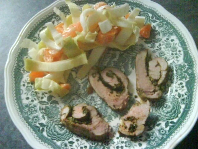 Kräuterfilet (kalt) mit fruchtigem Chicoréesalat mit Photo - Rezept - Bild Nr. 2