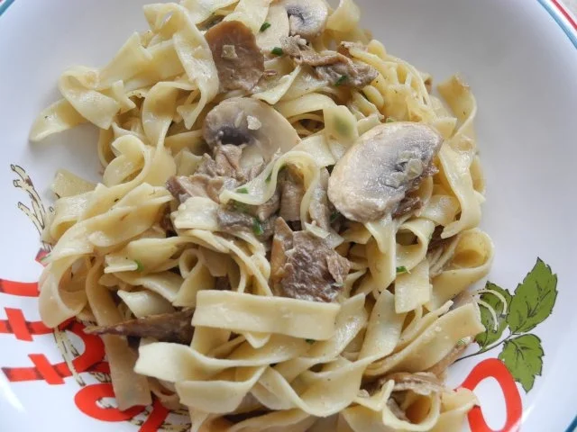 Rezept: Steinpilz-Champignon-Bandnudeln Steinpilz-Champignon-Bandnudeln - Rezept