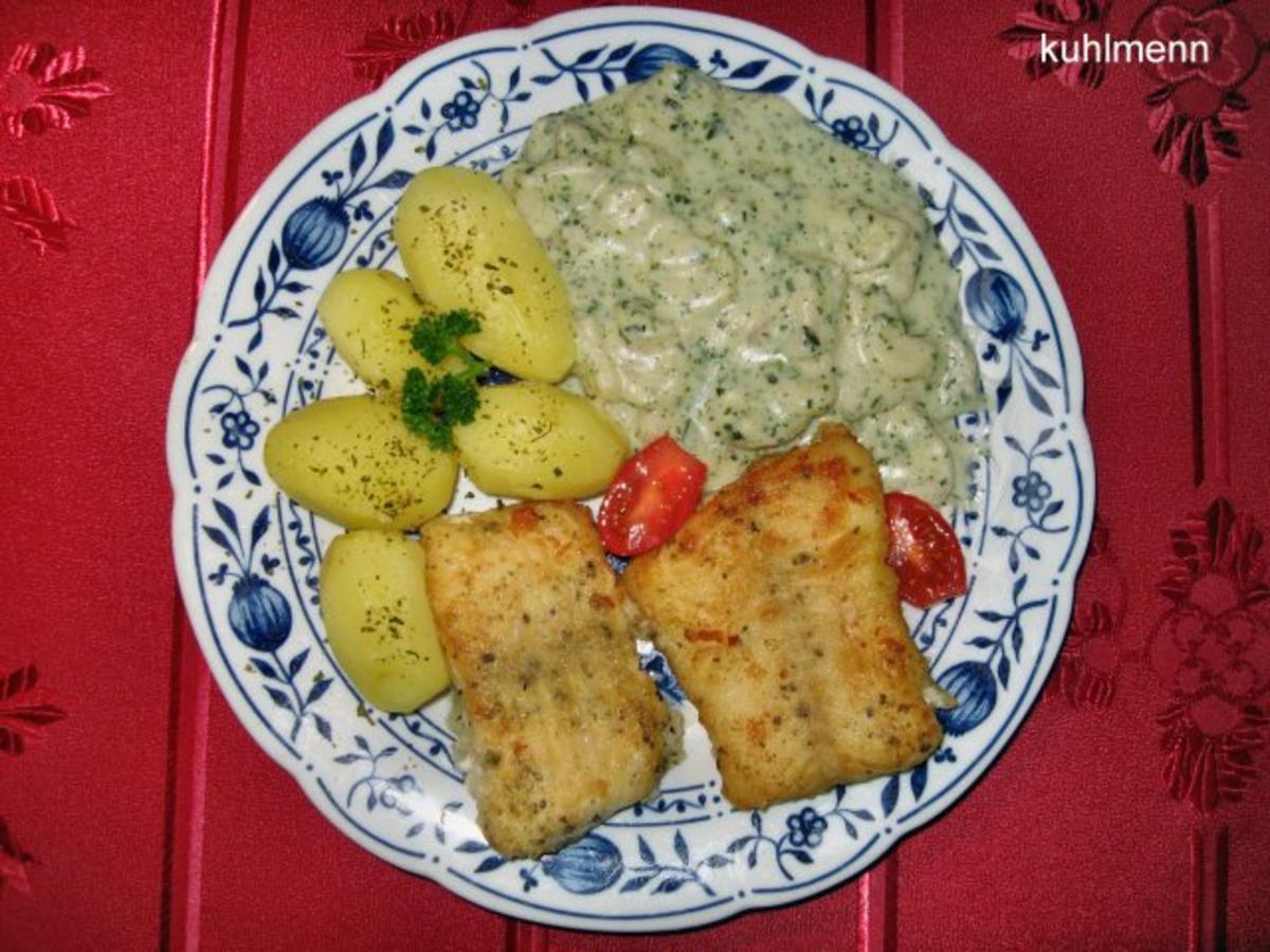 Petersilienwurzel in Kräuter/Käsesoße