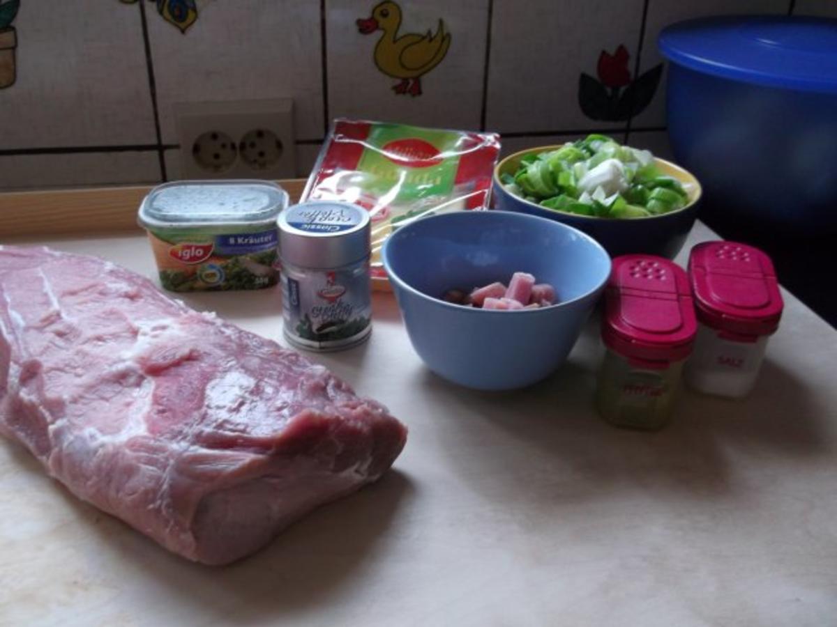 Rollbraten mit Käse Lauch Füllung - einfach - von conny60 Rollbraten mit Käse Lauch Füllung - einfach - von conny60