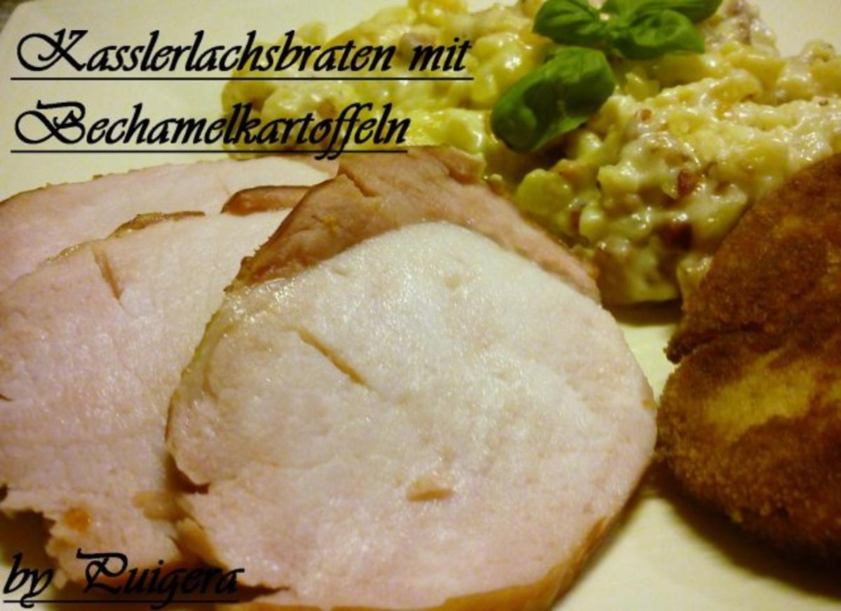 Kasslerlachsbraten an Bechamelkartoffeln