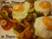 Bunte Pfanne mit Spiegelei - Rezept