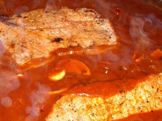 Rezept: Zwiebelroastbraten medium mit Safranspätzle Bild Nr. 8 Zwiebelroastbraten medium mit Safranspätzle - Rezept - Bild Nr. 8