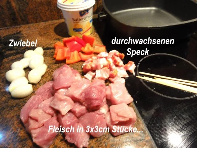 Snack`s:   SCHASCHLIK-SPIEß an Tomatensugo - Rezept - Bild Nr. 2