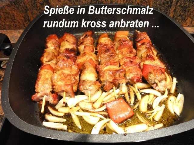 Snack`s:   SCHASCHLIK-SPIEß an Tomatensugo - Rezept - Bild Nr. 4