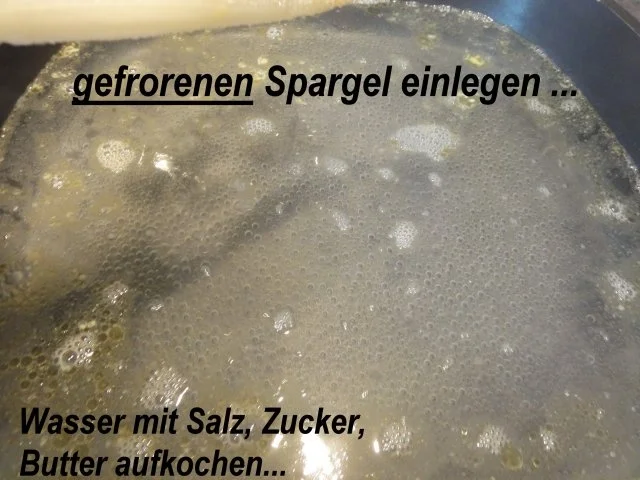 Gemüse:   TK - SPARGEL mit Butter - Rezept - Bild Nr. 3