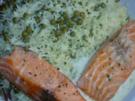 Lachsfilet in Sherry-Sahne-Sauce - Rezept