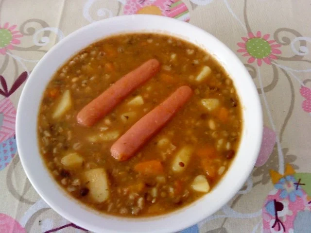 Zwergi's kunterbunter Huelsenfruechte - Eintopf - Rezept