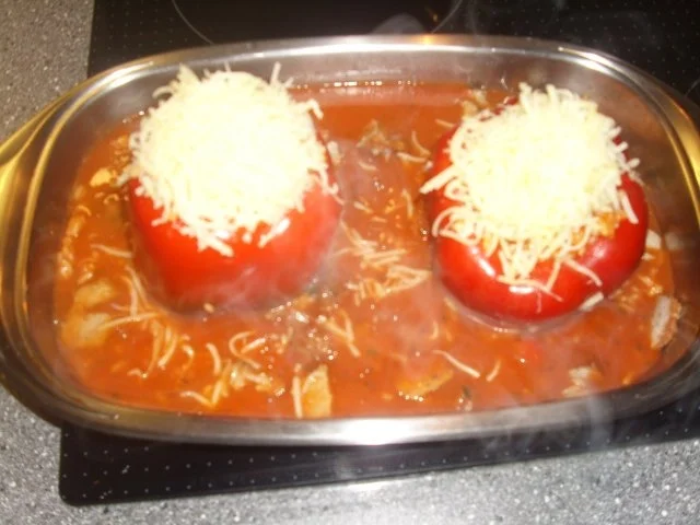 Rezept: Paprikaschoten mit Reis Bild Nr. 4 Paprikaschoten mit Reis - Rezept - Bild Nr. 4