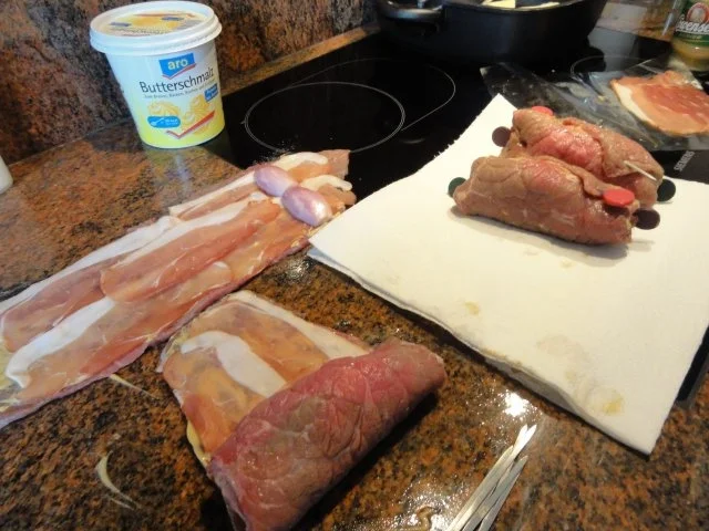 Fleisch:    RINDERROULADEN an Wildsauce - Rezept - Bild Nr. 4