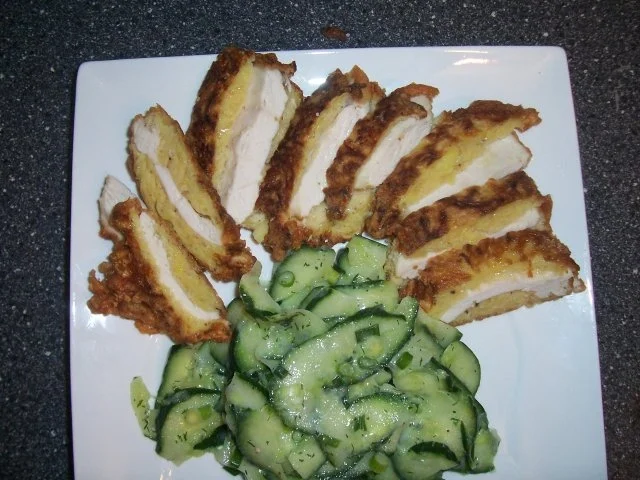 Rezept: Hähnchenbrustfilet in Käse-Kartoffelmantel Hähnchenbrustfilet in Käse-Kartoffelmantel - Rezept