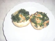 Champignons mit Spinat-Lachs - Rezept