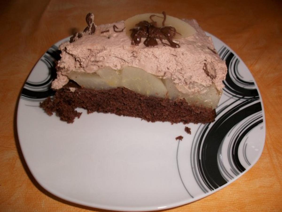 Schoko-Birnen-Torte - Rezept