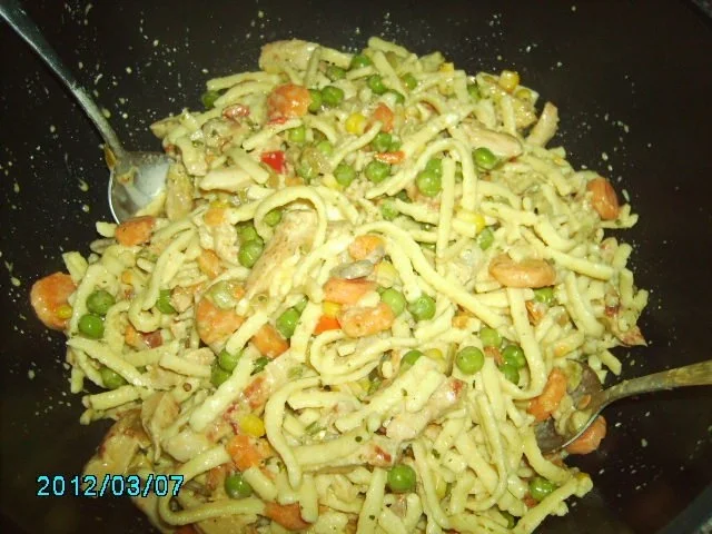 Spätzle-Gemüse-Pfanne mit Hähnchenstreifen - Rezept - Bild Nr. 6