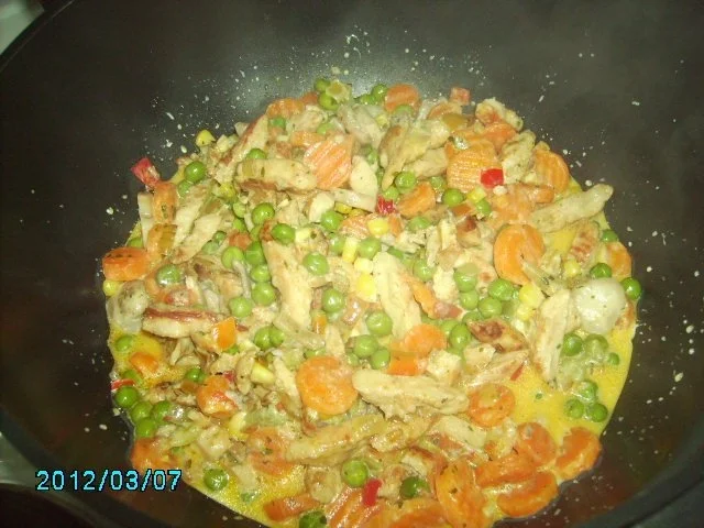 Spätzle-Gemüse-Pfanne mit Hähnchenstreifen - Rezept - Bild Nr. 5