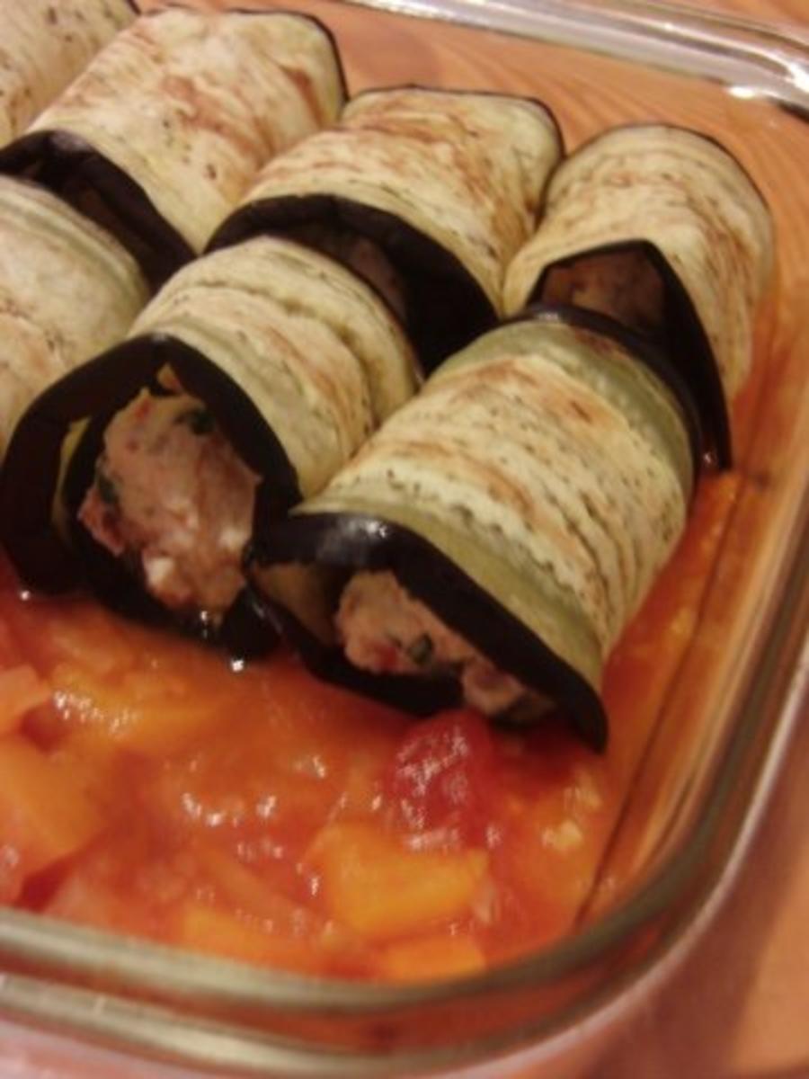 Bilder für Auberginen-Cannelloni mit Ziegenfrischkäse - Rezept