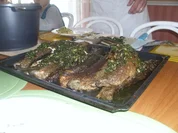 Kräuterforelle mit lauwarmem Kartoffelsalat - Rezept