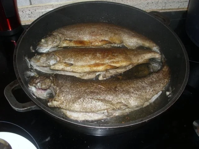 Rezept: Kräuterforelle mit lauwarmem Kartoffelsalat Bild Nr. 6 Kräuterforelle mit lauwarmem Kartoffelsalat - Rezept - Bild Nr. 6