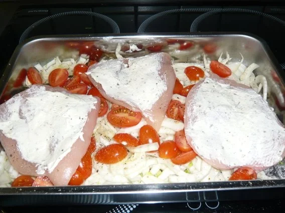 Hänchenfilet mit Kartoffelröstihaube - Rezept - Bild Nr. 2