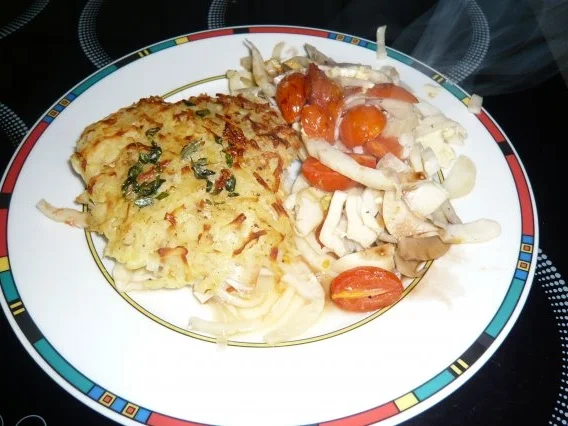 Hänchenfilet mit Kartoffelröstihaube - Rezept - Bild Nr. 4