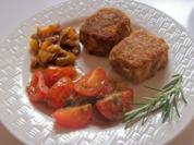 Vorspeise: Gebratenener Knusper-Feta mit karamellisierten Ofentomaten - Rezept