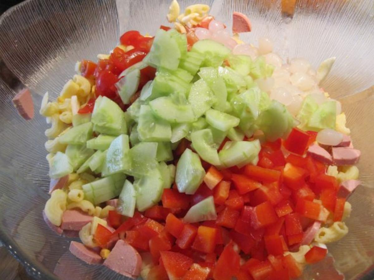 Salat: Wurst-Nudelsalat - Rezept - Bild Nr. 5